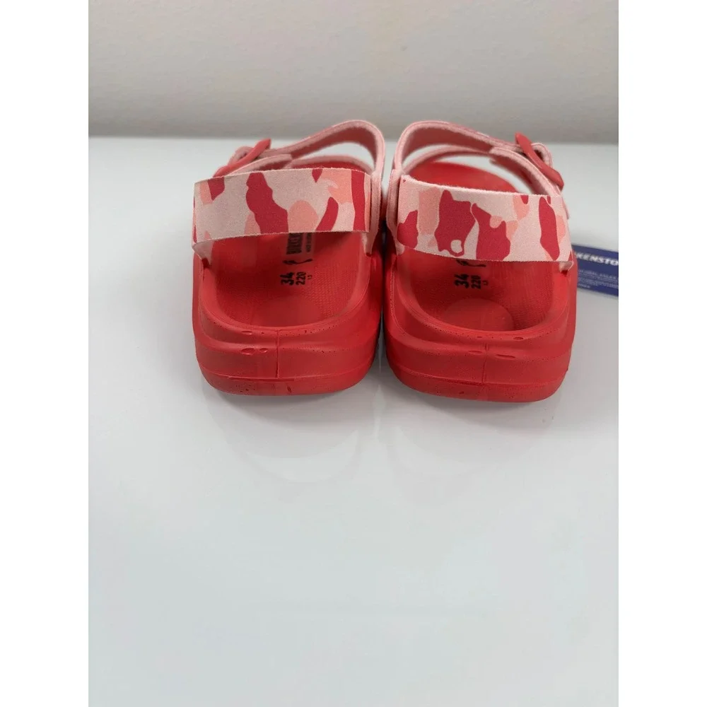 Birkenstock Girls 34 US 3 Pink Camo Milano Sandals NWOB Waterproof Birko-Flor